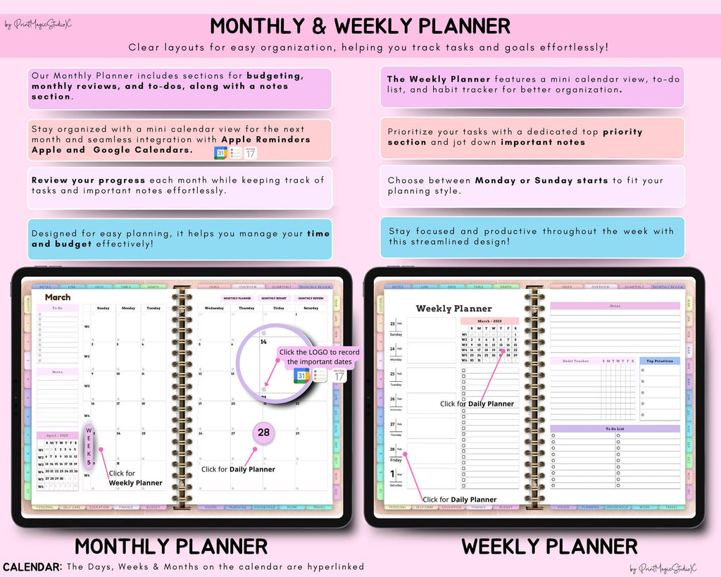 All-In-One Butler Digital Planner 2026, 2027, 2028 Digital Planner, Digital Journal, Digital Goodnotes , Weekly, Daily Planner, Notability