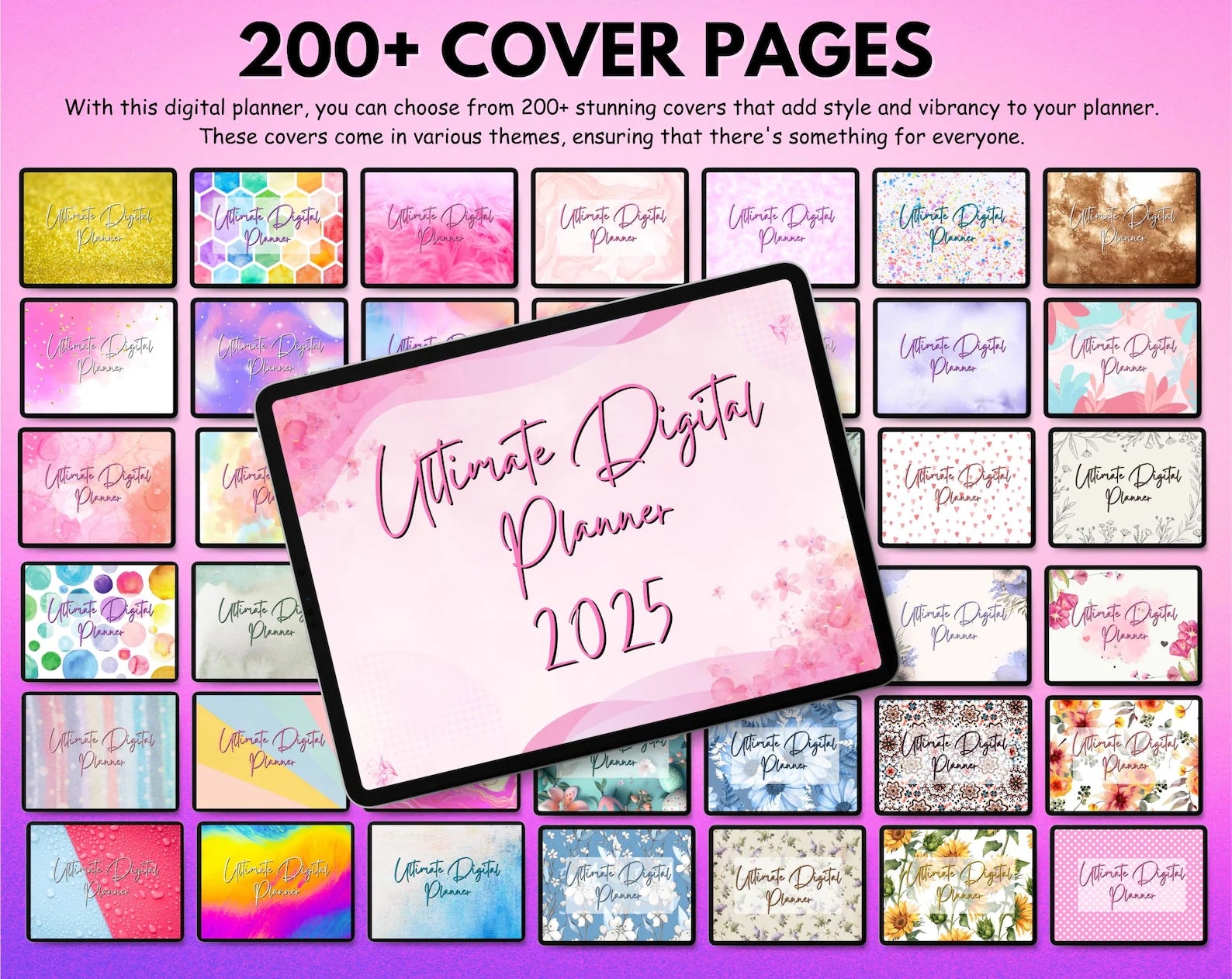 All-in-One Digital Planner 2026 2027 2028, Hyperlink Digital Planner, Daily Weekly Monthly Journal, Goodnotes Planner, Apple Google Calendar